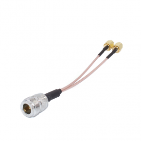 Split-cord adaptor for 4G routers: double SMA male to N female